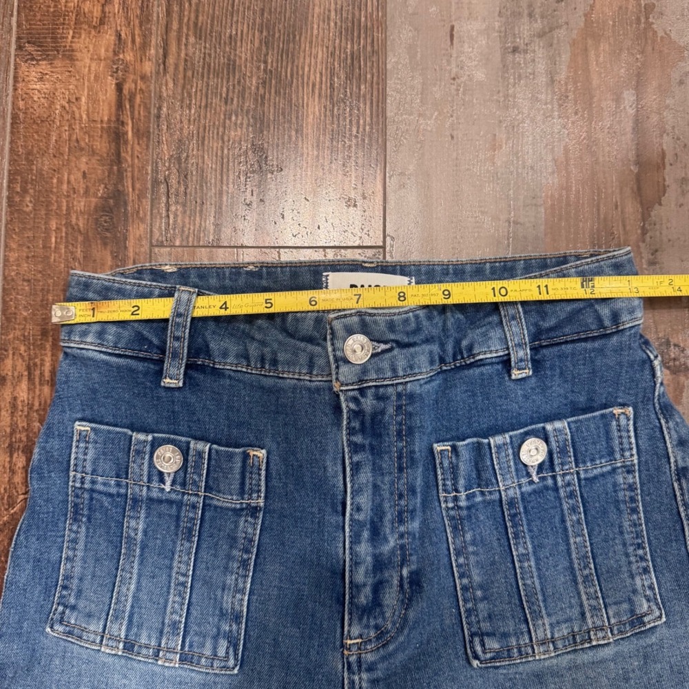 PAIGE Anessa 31 High Rise Wide Leg Utility Pocket Jeans Size 26 Blue Full Length - Picture 8 of 12